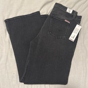 Hudson Blair grey black high rise bootcut crop